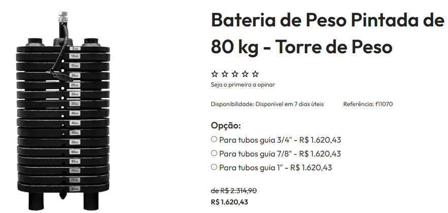 Bateria de Peso Completa