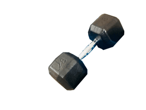 Dumbbell Sextavado Emborrachado TX com Pegada Cromada