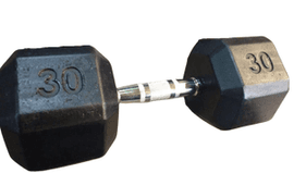 Dumbbell Sextavado Pintado com Pegada Cromada